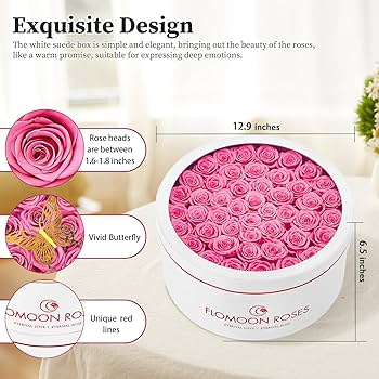 Amazon.com: Flomoon Preserved Roses 47-Piece Real Forever